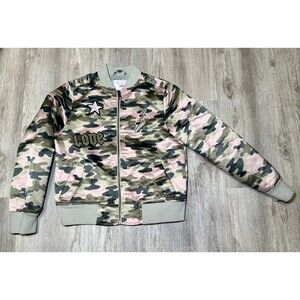 Girls children’s Place size 1012 zip‎ up camo bomber jackete